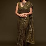 Sequin Designer Woman Georgette Saree