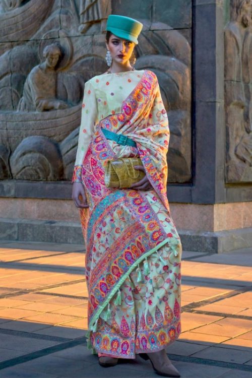 Kashmiri Organza Silk Sarees