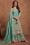 Sky Blue Silk Plazzo Suit for Indian Wedding