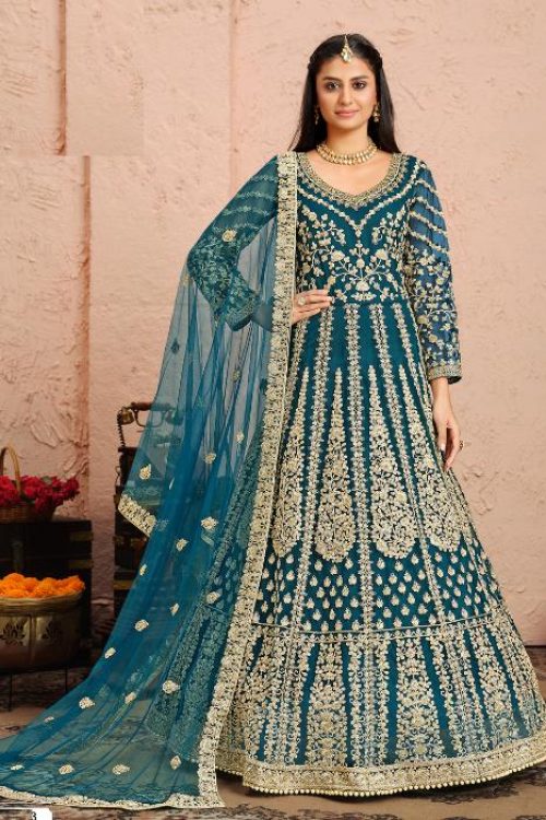 Ready Made Indian Wedding Heavy Anarkali in Net