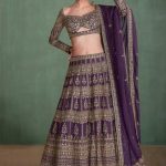 Purple Sangeet Special Georgette Designer Lehenga choli